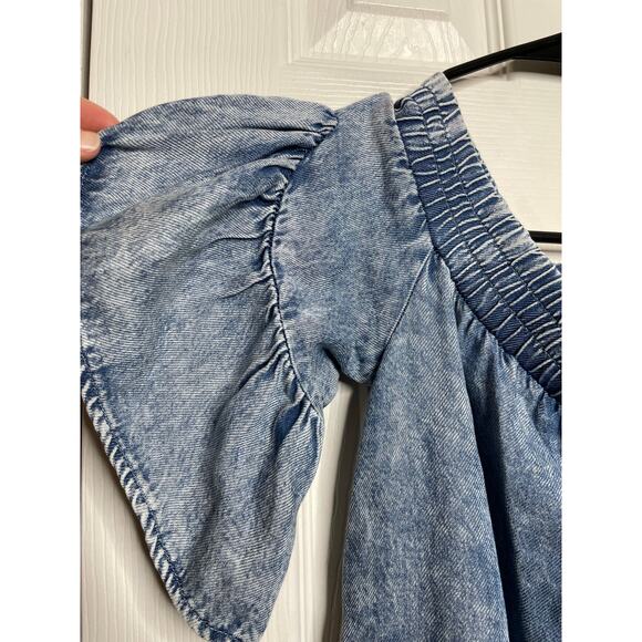 All Saints Dresses All Saints Adela Chambray Off Shoulder Dress Womens XS - Picture 5 of 12